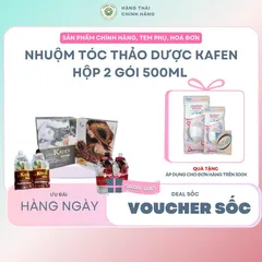 Nhuộm tóc thảo dược Kafen hộp 2 gói 500ml dùng trong salon tóc Đổi Màu Tóc Dưỡng Tóc