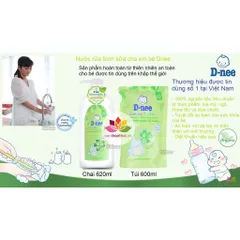 Combo 2 chai rửa bình sữa chai Dnee 620ml mẫu mới