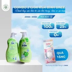 Combo 2 chai rửa bình sữa chai Dnee 620ml mẫu mới
