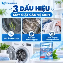 Bột Vệ Sinh Lồng Máy Giặt Dạng Gói – Hỗ Trợ Tẩy Cặn Bẩn, Mốc Gioăng Cao Su, Khử Mùi Và Làm Sạch Máy Giặt