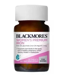 Viên uống bổ sung sắt Blackmores Women's Premium Iron 30 viên - Ngừa thiếu máu, tăng cường năng lượng cho phụ nữ mang thai 822396