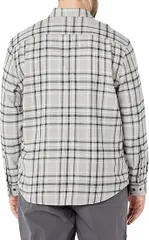 Áo sơ mi Nam Essentials nỉ dài tay Amazon - size S Mỹ (M Việt Nam) màu Gray/ Black -B08X58QQK2 (P107081)