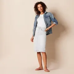 Áo thun Nữ cổ tròn tay xoắn Amazon Essentials - size M Mỹ (L Việt Nam) - Trắng B08P4TH7XQ (P107071)