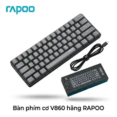 Bàn phím cơ V860 hãng RAPOO - Brown switch (P13989)