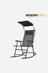 Ghế Xếp thư giãn Amazon Basics ( Mỹ ) Có Mái Che, dùng được ngoài trời, gấp gọn - HỘP XẤU (P12133)