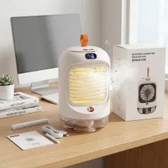 Quạt tích điện để bàn phun sương RD22 , có màn hình , xoay 90 độ, đèn ngủ (P9003)