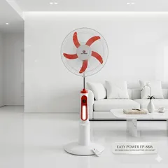 Quạt cây tích điện EASY POWER EP-8816 , Sạc điện thoại, đèn chiếu sáng , có remote (HỘP XẤU) (P8581)