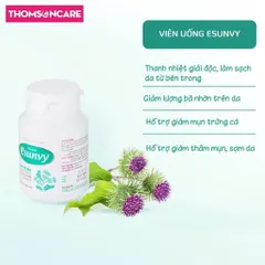(Chính hãng) Viên uống ngừa mụn Esunvy - Giúp thanh nhiệt, giải độc, giảm mụn, sạm da, ngừa vết thâm từ thảo dược