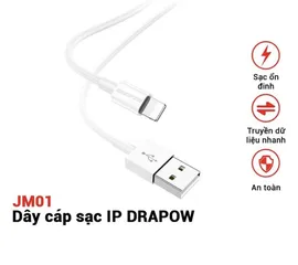 Dây cáp sạc Drapow JM01 dành cho iPhone (đóng túi) (P2934)