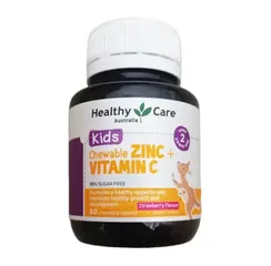 Viên Kẹo Bổ Sung Kẽm & Vitamin C Healthy Care 60 Viên - Tăng Cường Miễn Dịch, Phát Triển Chiều Cao Cho Trẻ 2-12 Tuổi 822717