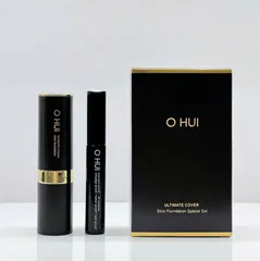 Set Kem Nền Ohui Ultimate Cover Stick - Kem Nền Mịn Màng và Mascara Chống Trôi Dành Cho Nàng Bận Rộn, Lớp Trang Điểm Hoàn Hảo. 822746