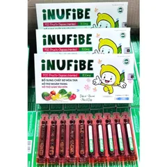 chất xơ INUFIBE Hỗ trợ cải thiện tình trạng táo bón, nhuận tràng, bổ sung chất xơ hộp 20 ống toi