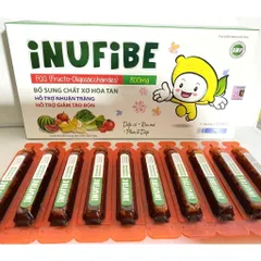 chất xơ INUFIBE Hỗ trợ cải thiện tình trạng táo bón, nhuận tràng, bổ sung chất xơ hộp 20 ống toi