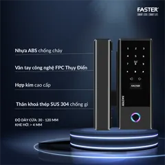 Khóa thông minh cửa kính Faster FSG02 BL