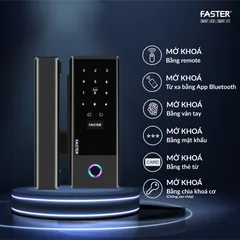 Khóa thông minh cửa kính Faster FSG02 BL