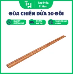 Đũa Chiên Dừa Loại 1 ( 10 Đôi )  với bề mặt nhẵn bóng và các đường vân gỗ đặc trưng (TH726)