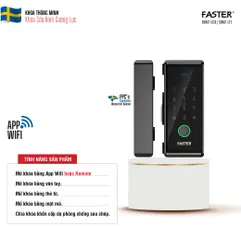 Khoá vân tay cửa kính Faster FSG01 BL