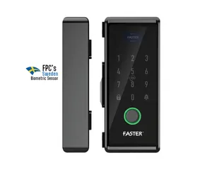 Khoá vân tay cửa kính Faster FSG01 BL