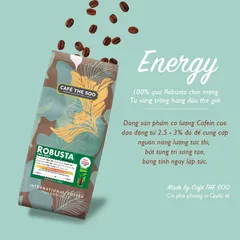 Cà phê nguyên chất Robusta, rang mộc, chuẩn vị rang xay, đậm đà Café The Soo Gói 200Gr