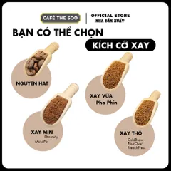 Cà phê nguyên chất Robusta, rang mộc, chuẩn vị rang xay, đậm đà Café The Soo Gói 200Gr