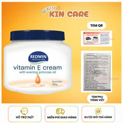 [Hàng Công Ty, Tem Phụ] Kem Dưỡng Ẩm Vitamin E Redwin Dầu Hoa Anh Thảo Giúp Dưỡng Ẩm Và Chăm Sóc Da Sáng Mịn 300gr