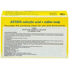 Xà Phòng Tắm Atids Salicylic Acid 2% + Sulfur Giảm Dầu Và Mụn Lưng, Ngực Hộp 80g