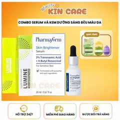 Combo Da Nám Tàn Nhang, Hỗ Trợ Dưỡng Trắng Serum Pharmaform Skin Brightener + Kem Lumine 15g