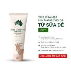 Sữa Rửa Mặt G&M Goat's Milk Mild Clarifying Cleanser 120ml - Sữa Dê & Amino Acids, Làm Sạch Dịu Nhẹ, Dưỡng Ẩm