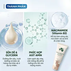 Sữa Rửa Mặt G&M Goat's Milk Mild Clarifying Cleanser 120ml - Sữa Dê & Amino Acids, Làm Sạch Dịu Nhẹ, Dưỡng Ẩm