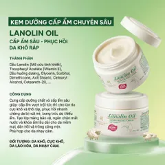 Kem Dưỡng Ẩm Úc Creams Lanolin Oil Moisturising Cream 250g - Dưỡng Ẩm Sâu, Phục Hồi Da Khô Nứt Nẻ, Vitamin E