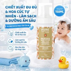 Sữa Tắm Gội Em Bé 2 Trong 1 An Toàn Cho Da Bé Nhạy Cảm PURE PAPAYA CARE 150ML