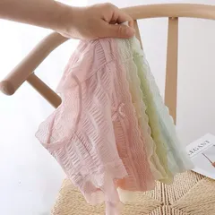 Combo 4 quần lót đúc su nhún 2 lớp cao cấp, siêu mềm mịn, thông hơi, thoáng khí, viền ren, đính nơ, điệu đà
