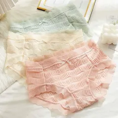 Combo 4 quần lót đúc su nhún 2 lớp cao cấp, siêu mềm mịn, thông hơi, thoáng khí, viền ren, đính nơ, điệu đà