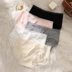Set 5 quần lót nữ lụa tàng hình nơ xinh xắn, co dãn, thấm hút mồ hồi, đáy điều hoà khử mùi, co giãn, kháng khuẩn