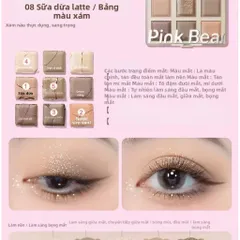 Pink Bear | Bảng Mắt và Tạo Khối Chín Màu, Phấn mắt
