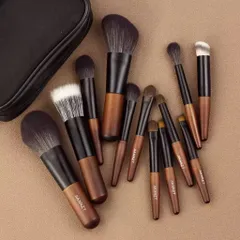 Bộ Cọ Trang Điểm Mini Bằng Lông Dê Cho Highlight, Blending, Mắt, Che Khuyết Điểm