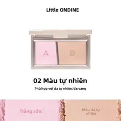Phấn Nén Kiểm Soát Dầu & Làm Sáng Hai Màu. Phấn phủ kiềm dầu, triệt sắc.