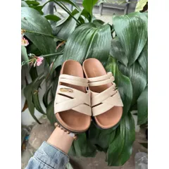 Dép Nữ Đế Nhựa Cao 4cm Quai Chéo Hàn Quốc | Sandal Nữ Êm Chân Chống Trượt Đi Chơi Đi Biển Hot Trend Size 35-39