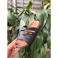 Dép Nữ Đế Nhựa Cao 4cm Quai Chéo Hàn Quốc | Sandal Nữ Êm Chân Chống Trượt Đi Chơi Đi Biển Hot Trend Size 35-39