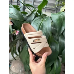 Dép Nữ Đế Nhựa Cao 4cm Quai Chéo Hàn Quốc | Sandal Nữ Êm Chân Chống Trượt Đi Chơi Đi Biển Hot Trend Size 35-39