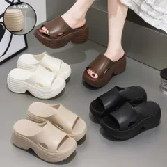 Dép sục nữ đế bánh mì cao 8cm quai ngang êm chân chống trơn hack dáng dép nữ đi chơi đi biển dạo phố hot trend 2026