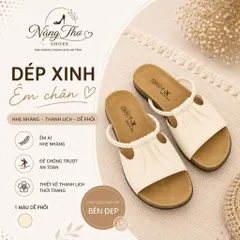Dép Nữ Quai Ngang Thời Trang Phối Quai Sau – Dép Nữ Đi Êm Chân Phong Cách Thanh Lịch ( Full Box )