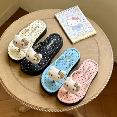 Dép Kẹp Nữ Mèo Chấm Bi Đế Mềm Siêu Êm Chống Trơn Đi Chơi Đi Biển