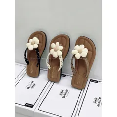 Dép kẹp ngón đính hoa cúc cao cấp - Đế siêu êm, form cực chuẩn [ Hàng Quảng Châu Full Box ]