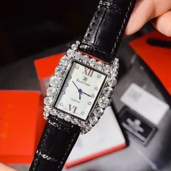 Đồng Hồ Nữ Dây Da Đính Đá Pha Lê ROCROWN Sang Trọng Kèm box