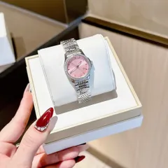 Đồng hồ nữ GII Viền Hạt Pha Lê Kiểu Dáng Sang Trọng Dây Thép Không Gỉ