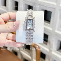 YUMI WATCH Đồng Hồ Nữ YUMI CR Mặt Vuông Đính Đá Pha Lê Sang Trọng HOT