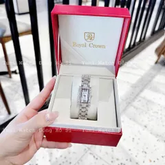 YUMI WATCH Đồng Hồ Nữ YUMI CR Mặt Vuông Đính Đá Pha Lê Sang Trọng HOT
