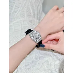 [CAO CẤP] Đồng Hồ Nữ FLER Cao Su Phủ Da Full Đá Pha Lê Cao Cấp Fullbox