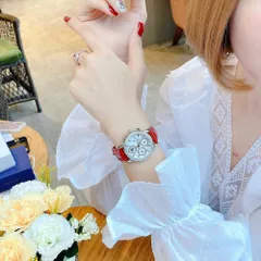 Đồng Hồ Nữ ROCROWN Dây Da Cá Tính, Mặt Tròn Đính Đá Sang Trọng Tặng Box Cao Cấp